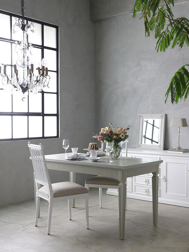 BLANC D'IVOIREダイニングテーブルKARL150cmマスティック