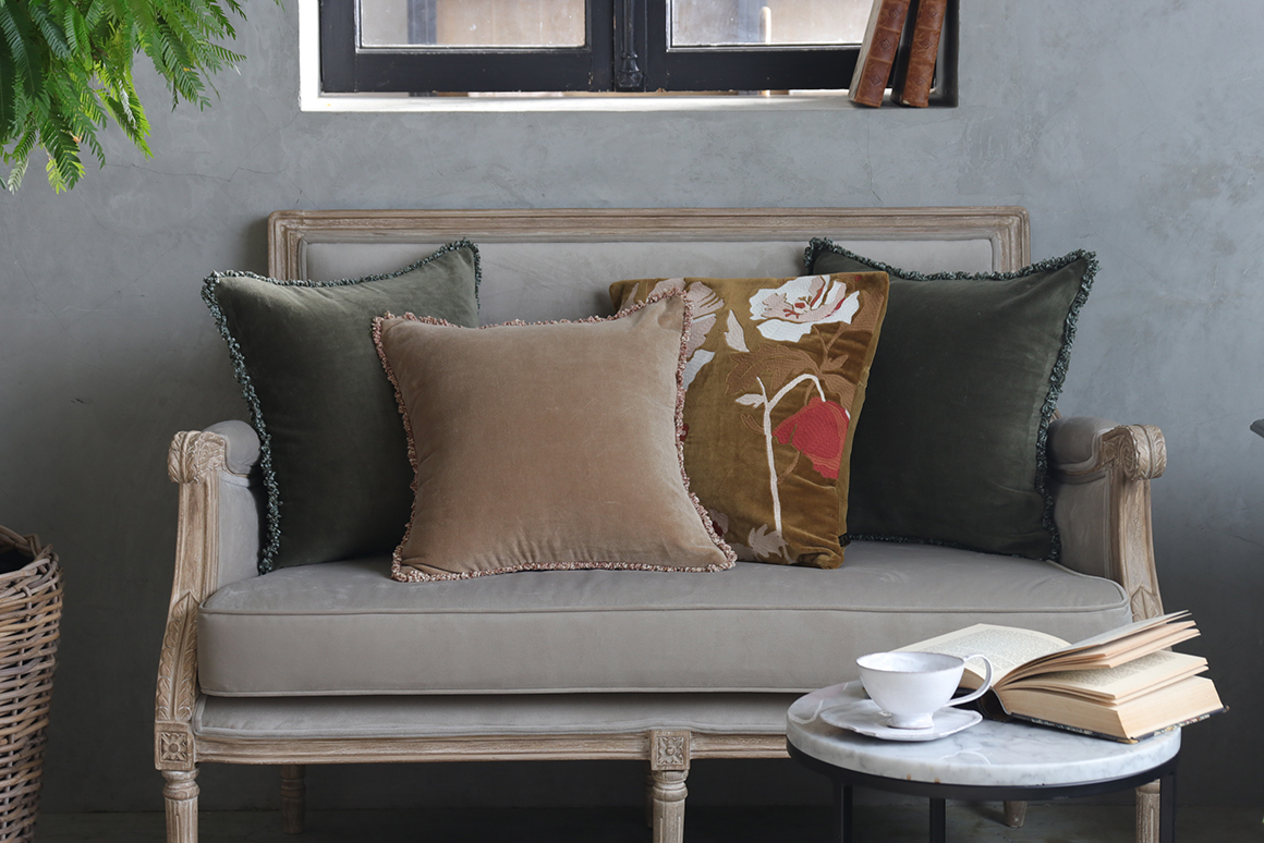 HaomyクッションカバーKOBE 45x45cmベージュ