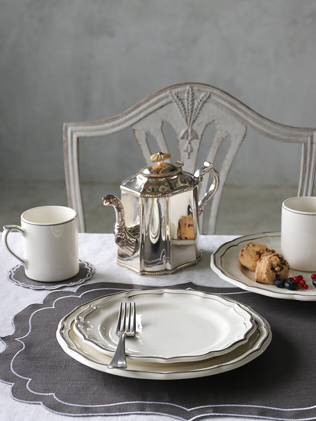 Gienǥȥץ졼Filet TAUPE ե Gien Filet Taupe Dessert Plate