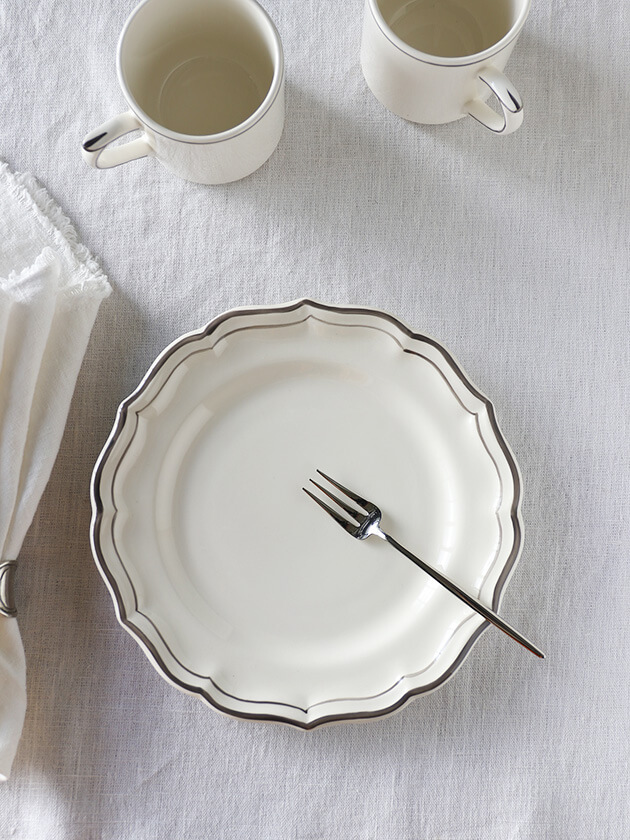 Gienǥȥץ졼Filet TAUPE ե Gien Filet Taupe Dessert Plate