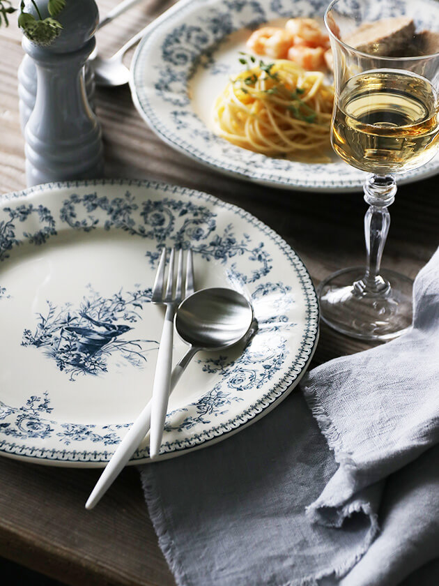 Gienǥʡץ졼Oiseau Depareillees Bleu 󥪥 Gien Oiseau Depareillees Bleu Dinner Plate