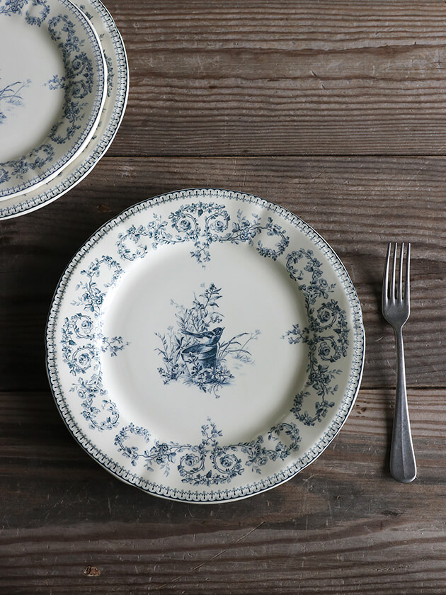 Gienǥʡץ졼Oiseau Depareillees Bleu 󥪥 Gien Oiseau Depareillees Bleu Dinner Plate