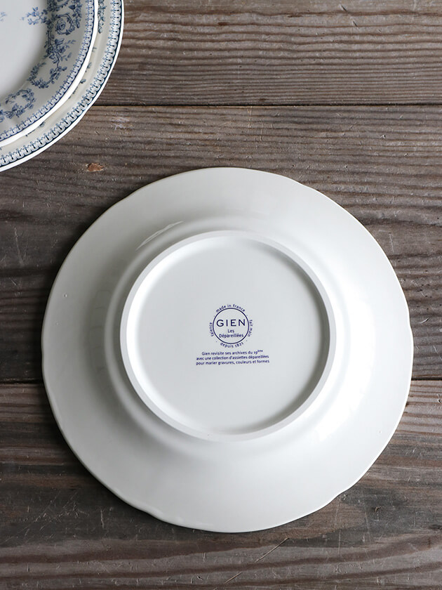 Gienǥʡץ졼Oiseau Depareillees Bleu 󥪥 Gien Oiseau Depareillees Bleu Dinner Plate