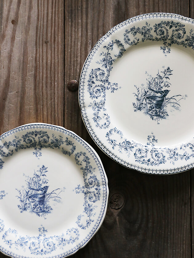 Gienǥʡץ졼Oiseau Depareillees Bleu 󥪥 Gien Oiseau Depareillees Bleu Dinner Plate