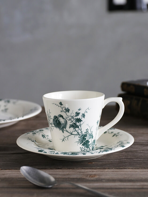 Gienå&Les Oiseaux 󥪥 Gien Les Oiseaux Cup&Saucer