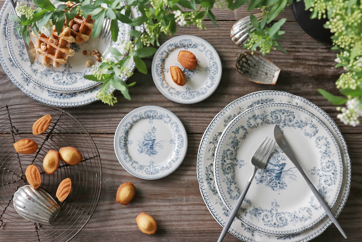 GienѥOiseau Depareillees Bleu 󥪥 Gien Oiseau Depareillees Bleu Bread Plate