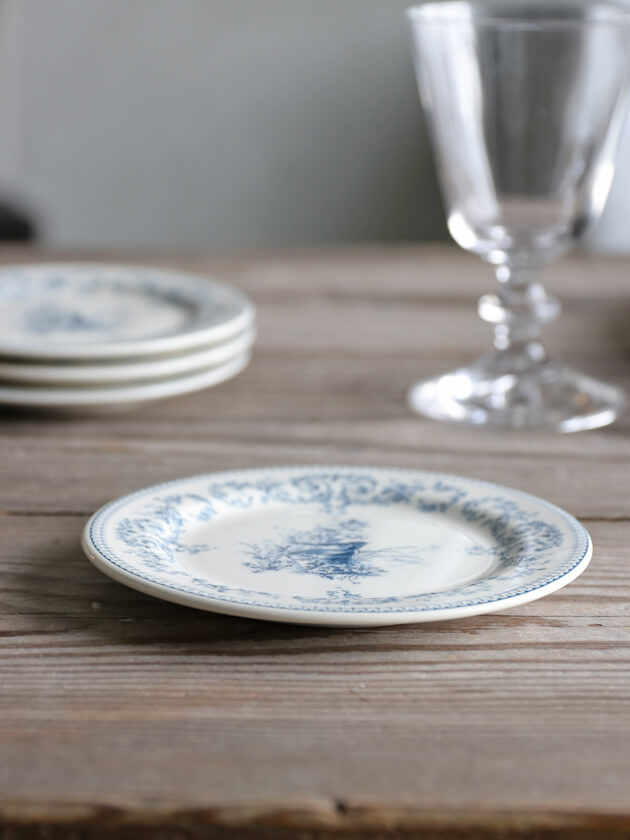 GienѥOiseau Depareillees Bleu 󥪥 Gien Oiseau Depareillees Bleu Bread Plate