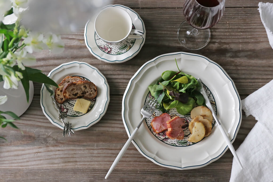 Gienǥʡץ졼Antoinette Poisson Dominote 󥢥ȥͥåȥݥ諒 Gien Antoinette Poisson Dominote Dinner Plate