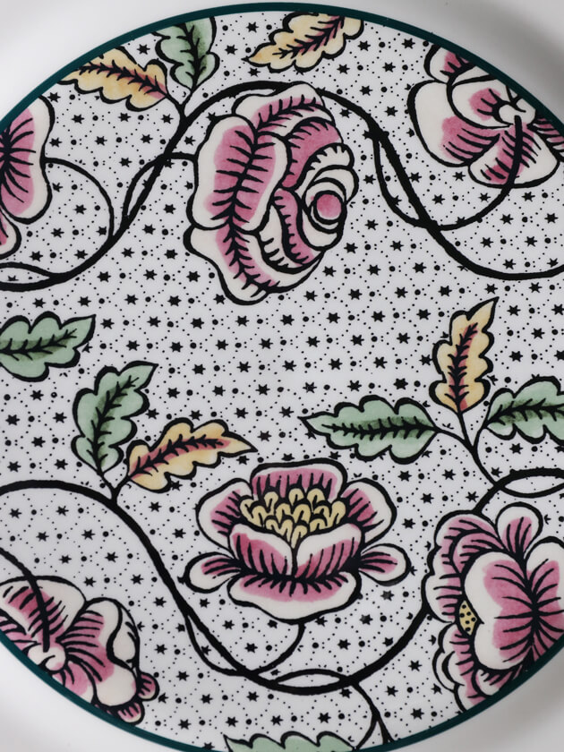 Gienǥȥץ졼Antoinette Poisson Dominote 󥢥ȥͥåȥݥ諒 Gien Antoinette Poisson Dominote Dessert Plate
