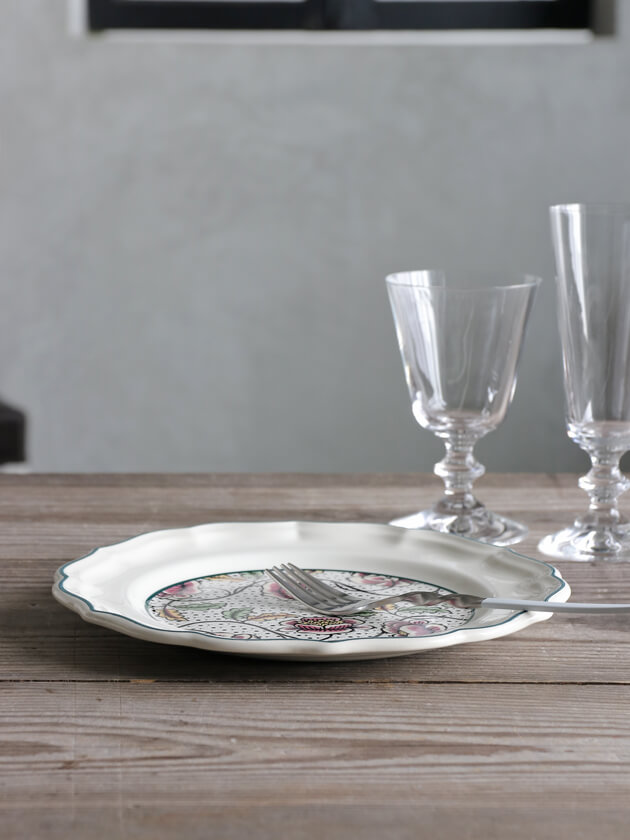 Gienǥȥץ졼Antoinette Poisson Dominote 󥢥ȥͥåȥݥ諒 Gien Antoinette Poisson Dominote Dessert Plate
