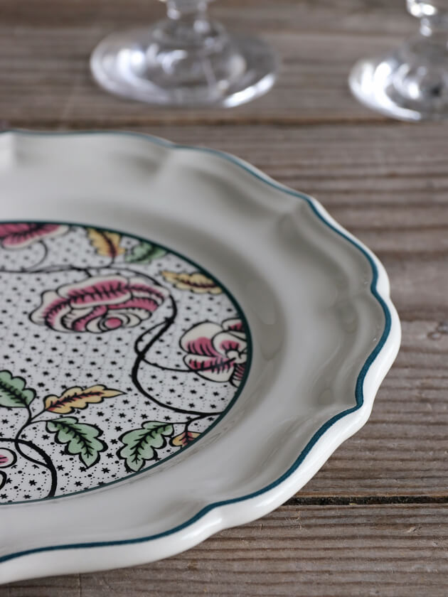 Gienǥȥץ졼Antoinette Poisson Dominote 󥢥ȥͥåȥݥ諒 Gien Antoinette Poisson Dominote Dessert Plate