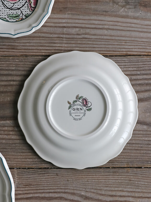 Gienǥȥץ졼Antoinette Poisson Dominote 󥢥ȥͥåȥݥ諒 Gien Antoinette Poisson Dominote Dessert Plate