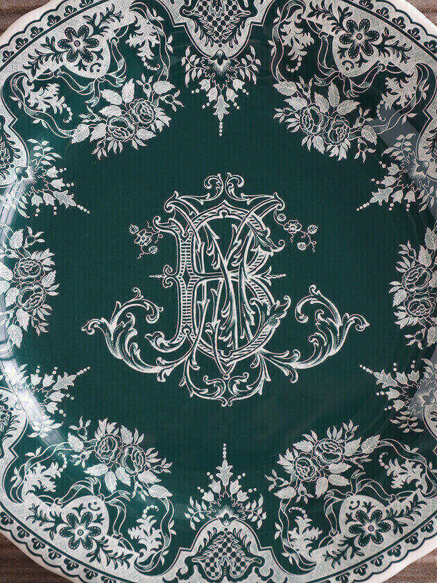 Gienǥȥץ졼Monogramme Depareillees Υ Gien Monogramme Depareillees Dessert Plate