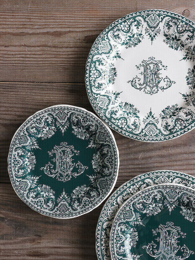 Gienǥȥץ졼Monogramme Depareillees Υ Gien Monogramme Depareillees Dessert Plate