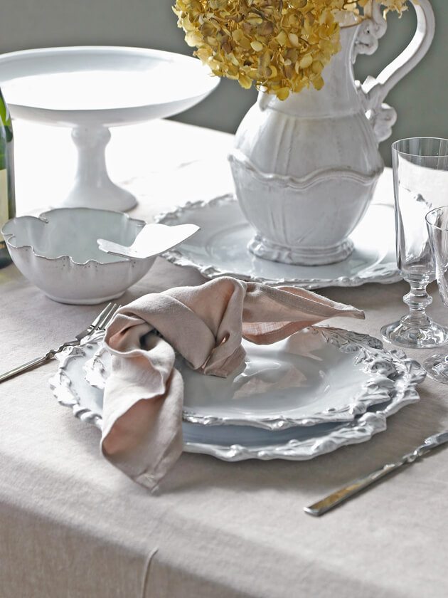 Decopur リネンテーブルクロス Bleu Nuit 45x45cm - サラグレース