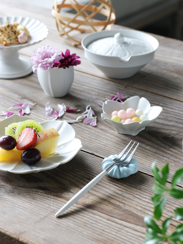 臼杵焼 輪花箸置き4個セット