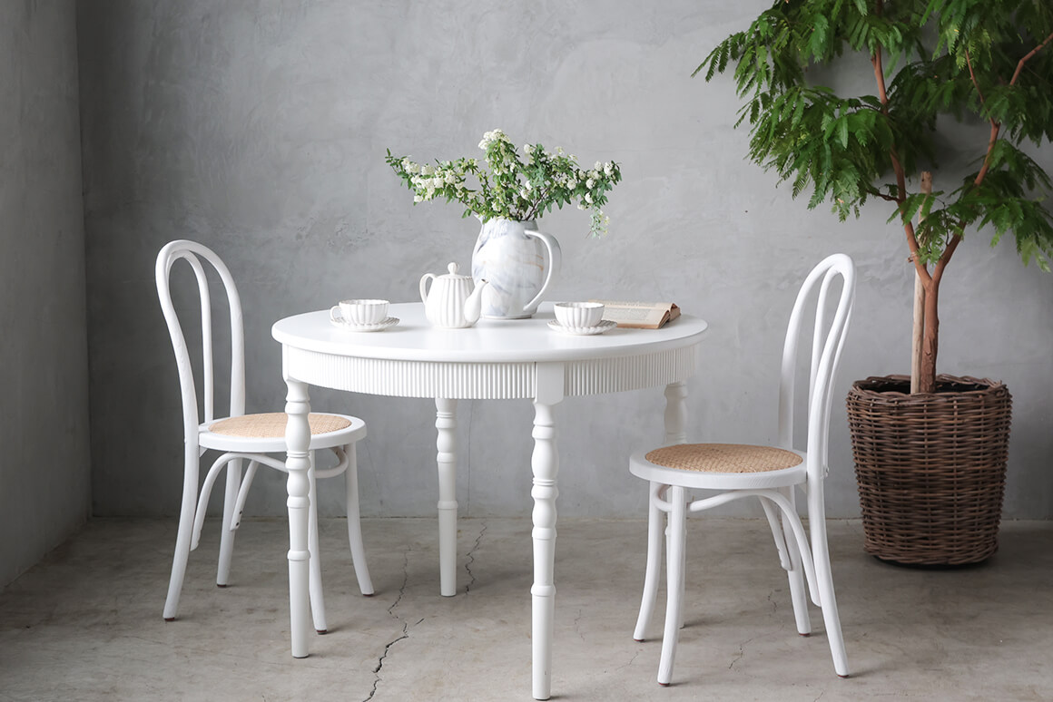 SGDダイニングチェアFrenchCafeホワイトⅡ