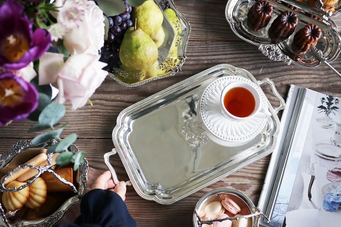 WEBSTER WILCOX INTERN SILVER BUTLER TRAY JOANNE # 7291 TEA