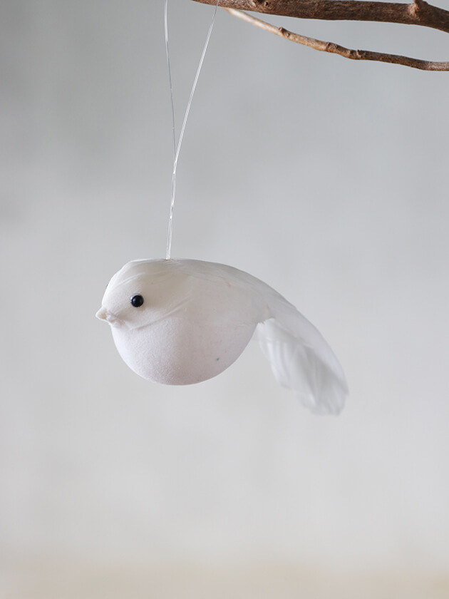 Shishiフェザーバードホワイト10cm