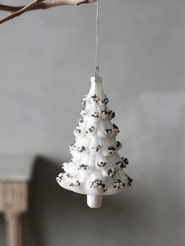Shishi���饹�����ʥ���Tree pearl�ۥ磻��13cm ���ꥹ�ޥ�