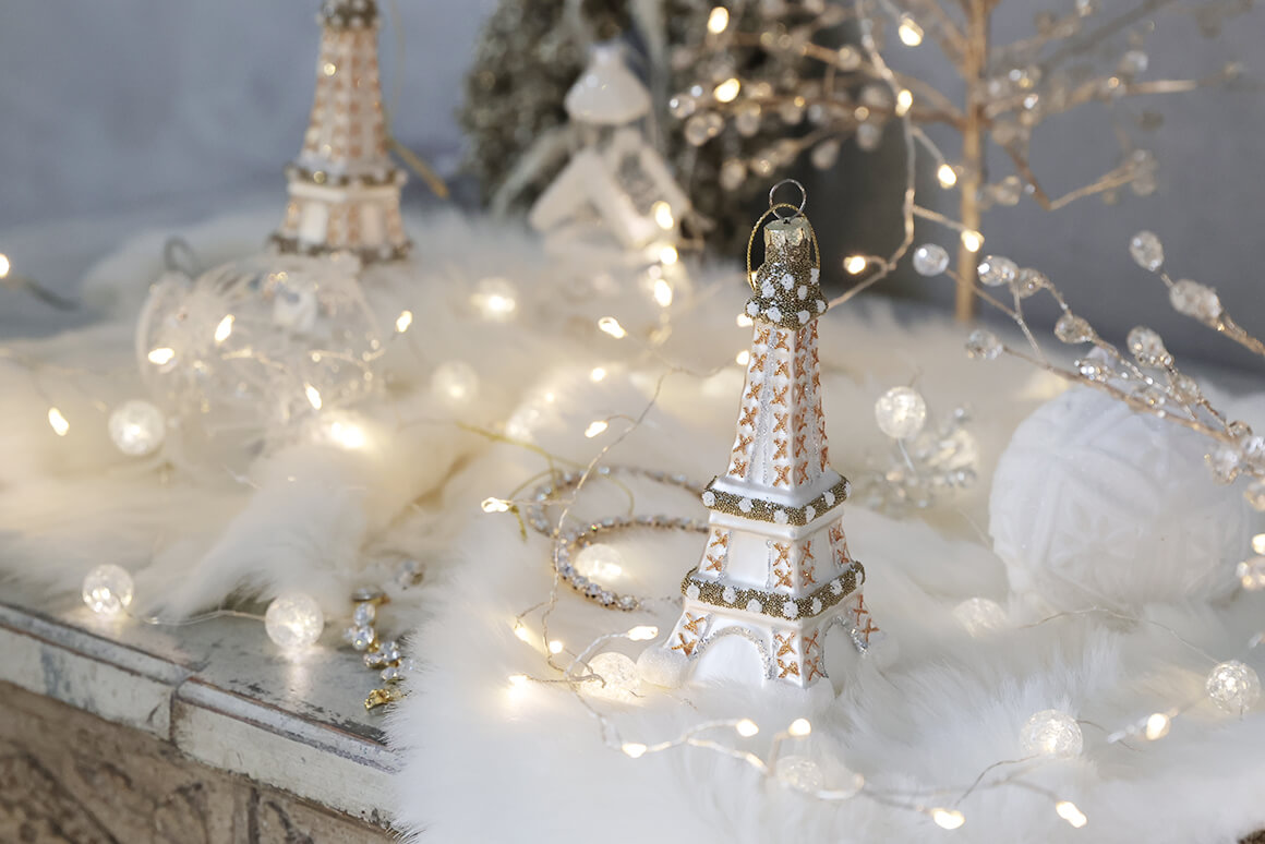Shishi���饹�����ʥ���Eiffel�ۥ磻�ȥ���С��������13cm ���ꥹ�ޥ�