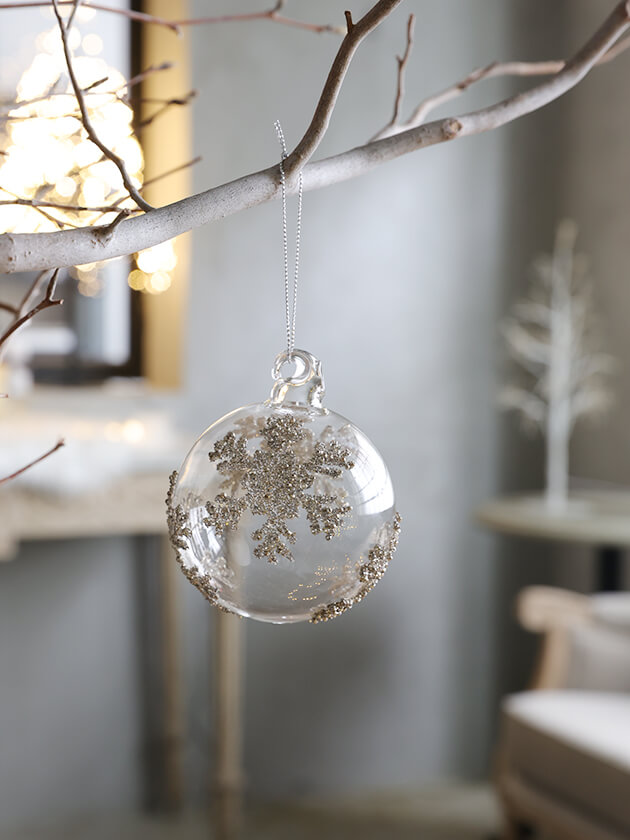 ShishiガラスボールSnowFlakes 8cm