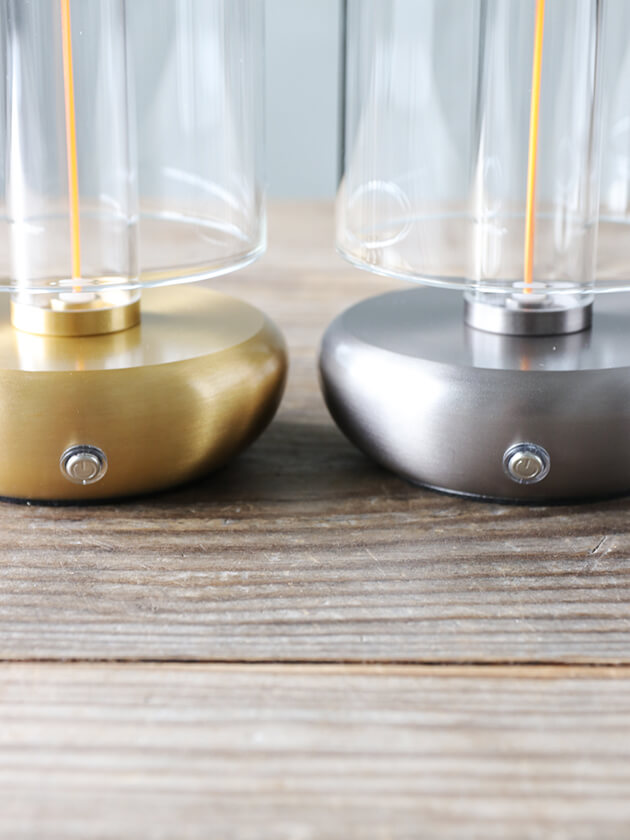 Nordic LED クリアガラスランタン (充電式) サラグレース