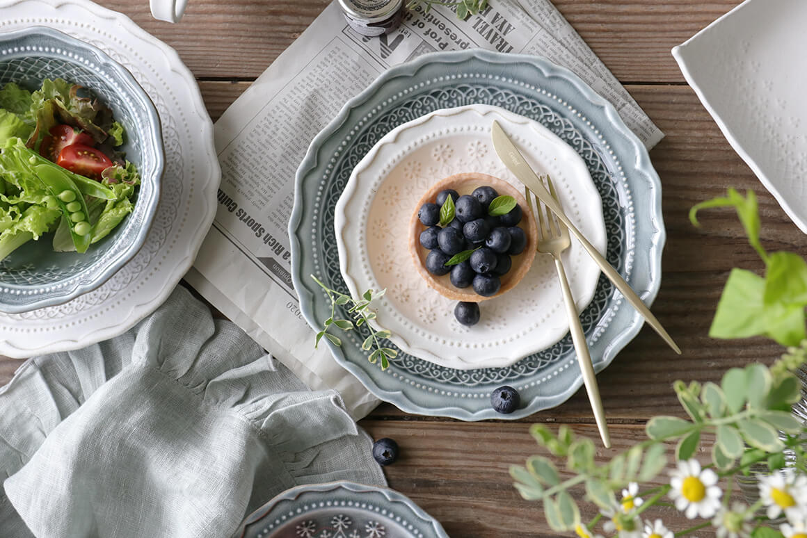 フレンチレースプレート Sホワイト