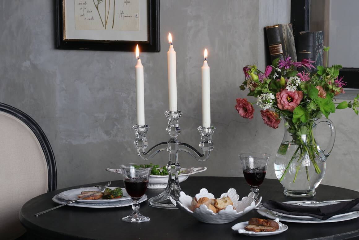 ガラスキャンドルホルダー3灯 フランスやヨーロッパの輸入雑貨 家具 インテリアの通販 サラグレース