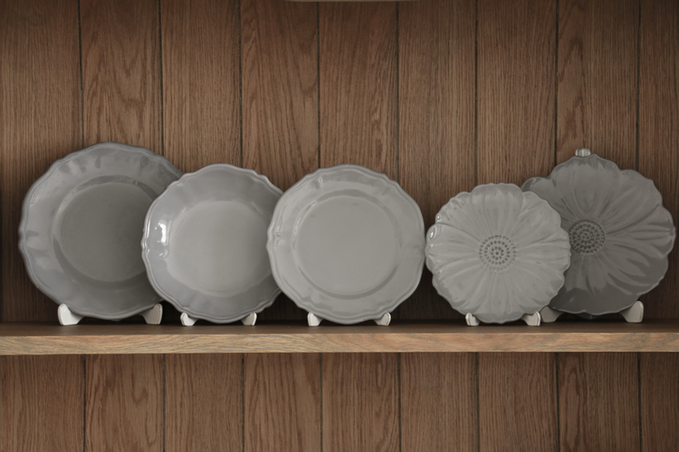 Bleu D'Argile Louis XVディナープレートホワイト25cm ブルーダルジル