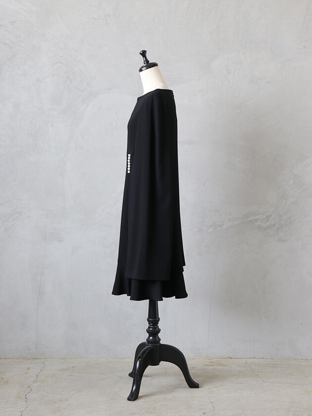 Arobe ワンピース Pearl Cape ブラック