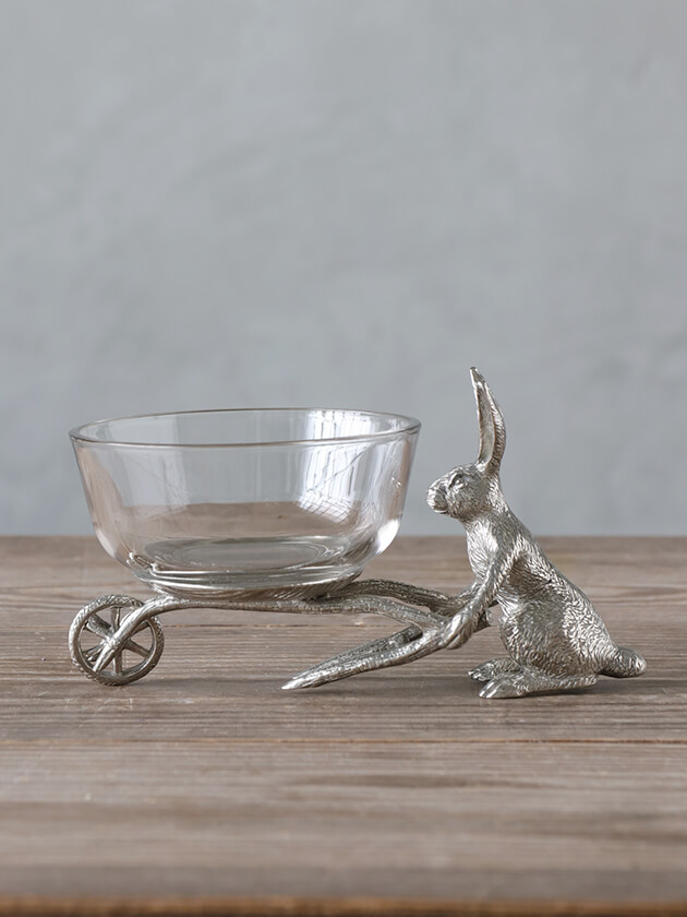 Pewter���饹�ܥ���Hand Cart Rabbit �ԥ塼����
