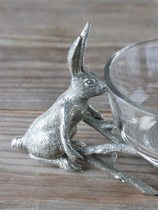 Pewter���饹�ܥ���Hand Cart Rabbit �ԥ塼����