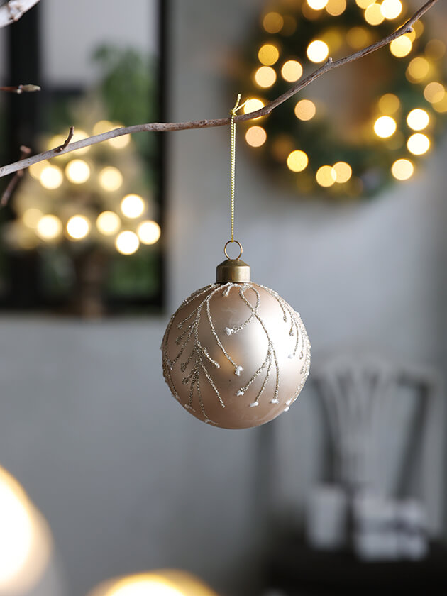 A LotクリスマスガラスボールSavoy Champagne 8cm