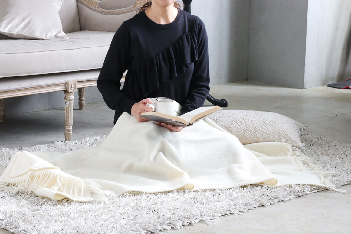 LAPUAN KANKURITポケットショールMARIAホワイト60x180cm