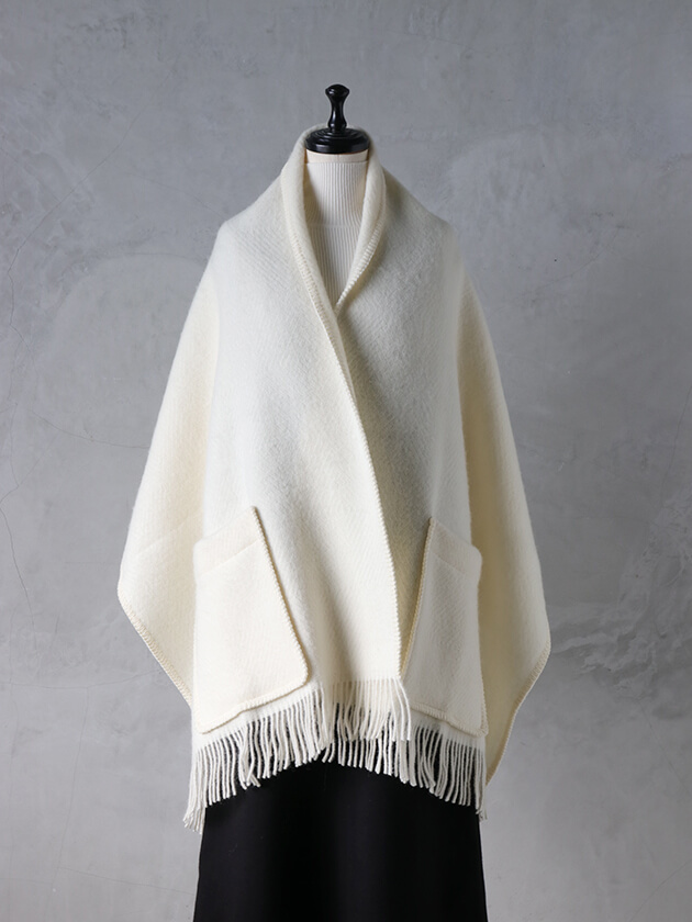 LAPUAN KANKURITポケットショールMARIAホワイト60x180cm