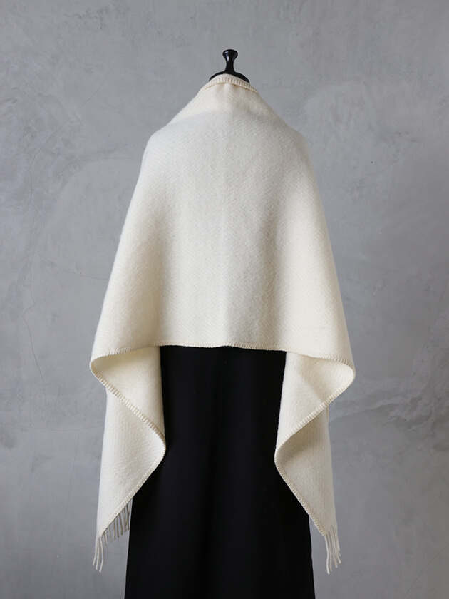 LAPUAN KANKURITポケットショールMARIAホワイト60x180cm