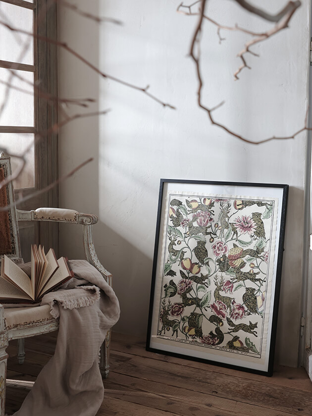 アントワネットポワソン　ドミノペーパー　額装 額装して飾れば、部屋の雰囲気が変わる！アントワネット ポワソンの