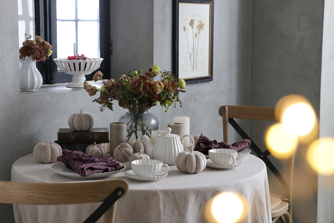 ファブリックパンプキン グレー11cm