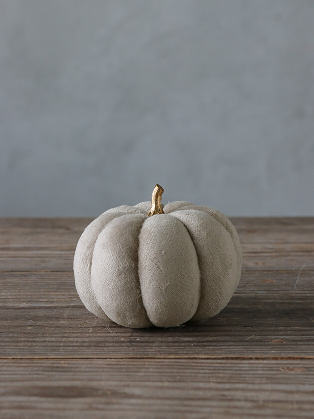 ファブリックパンプキン グレー11cm