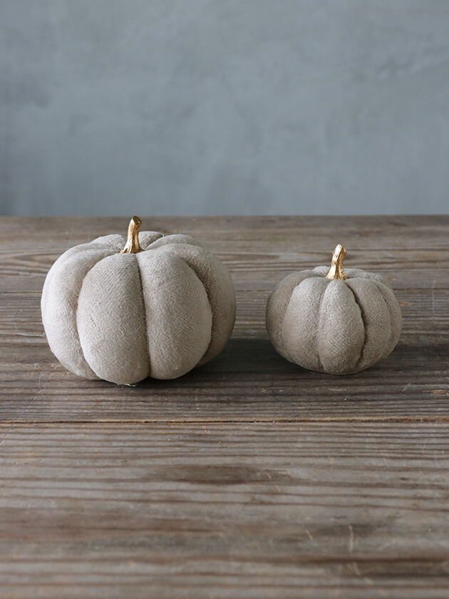 ファブリックパンプキン グレー11cm
