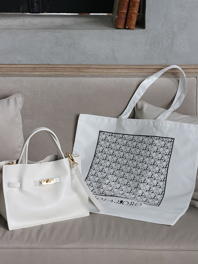 VIOLAd'OROバッグTREROアイスグレーxグレー(インナー)(V-1496)