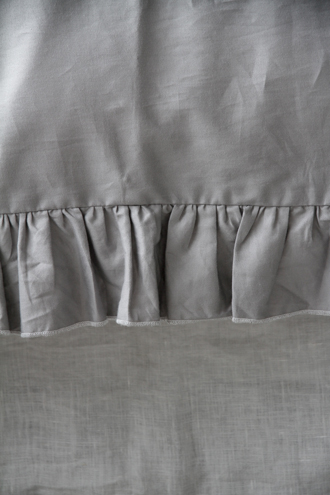 Sarah Grace掛け布団カバーLenaライトグレー コットン|フランスや