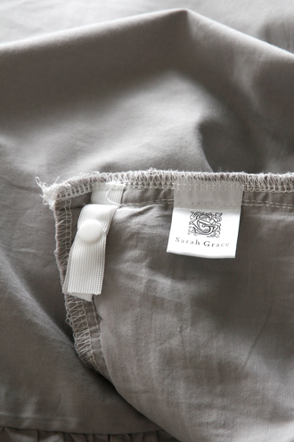 Sarah Grace掛け布団カバーLenaライトグレー コットン|フランスや