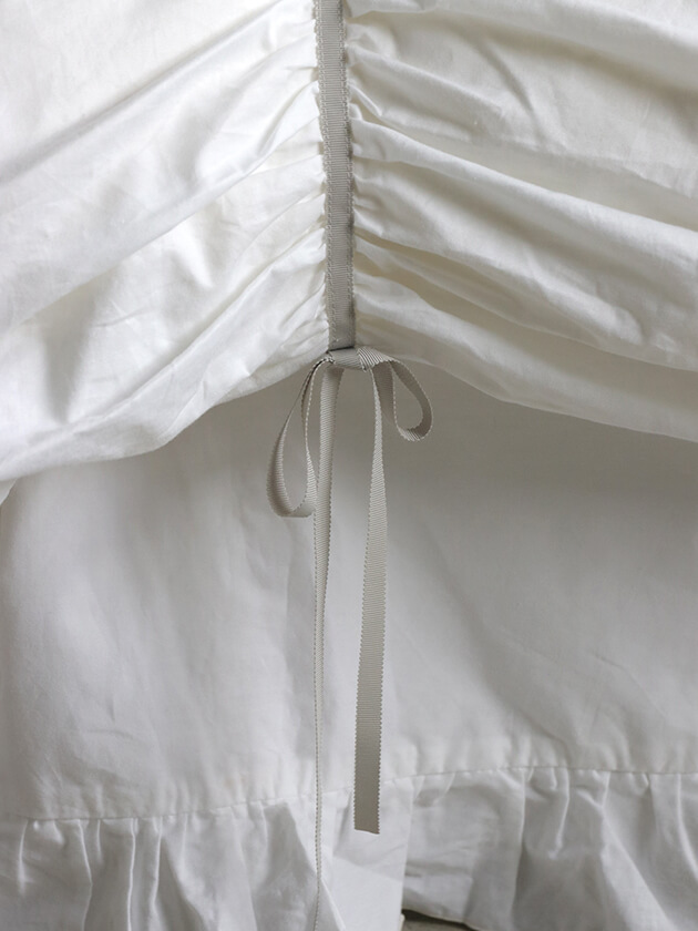 Sarah Grace掛け布団カバーInesホワイトxベージュ シングル|フランス