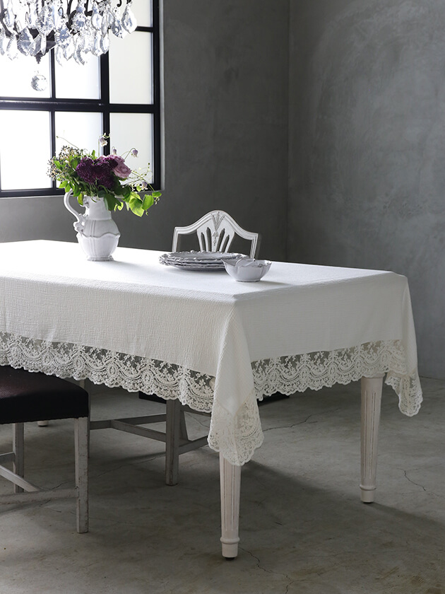 Chez moiテーブルクロスUrban Corinzioオフホワイト
