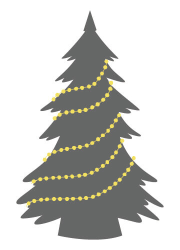 クリスマスツリー ライト螺旋状